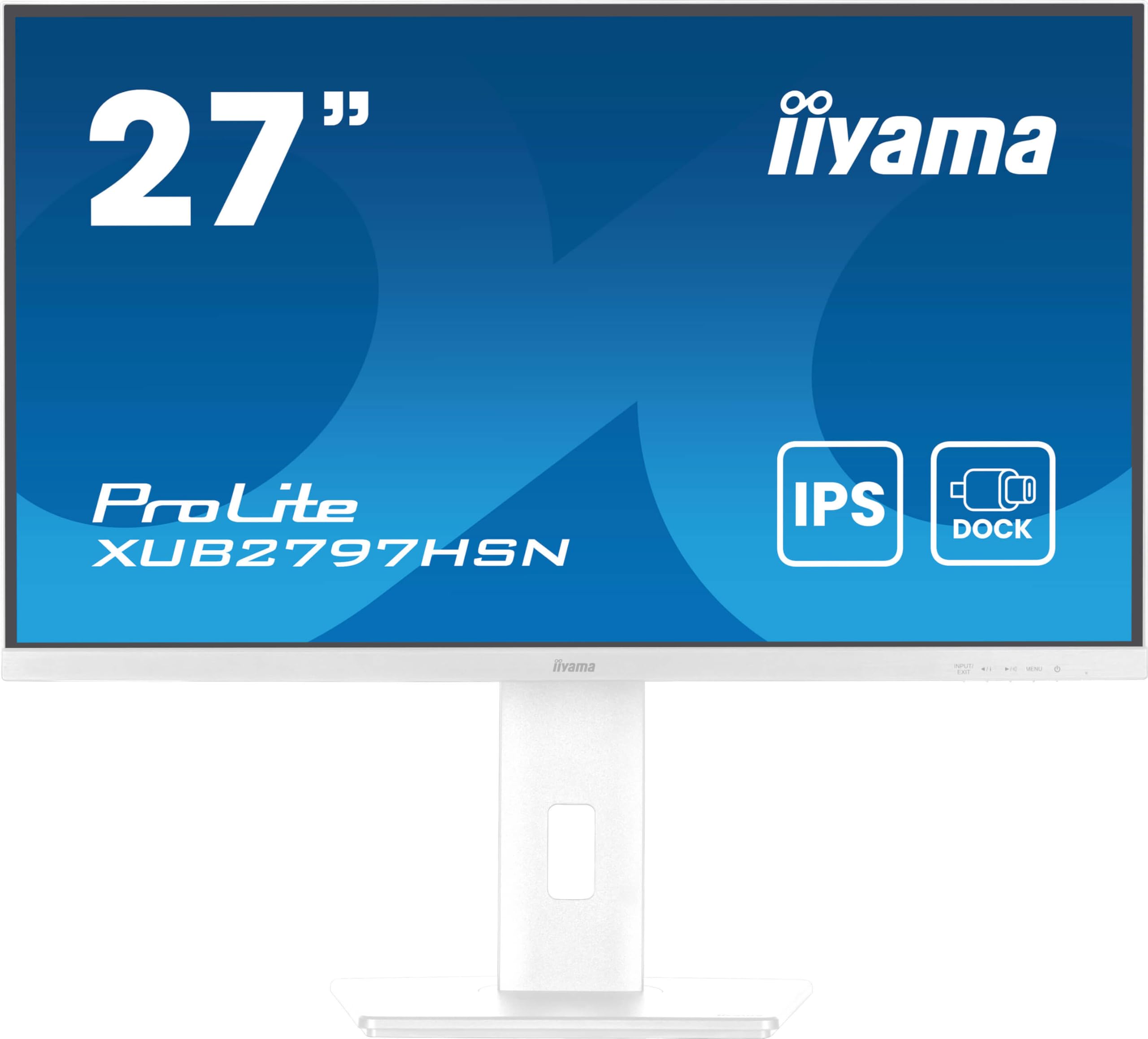 Iiyama Monitor Bianco XUB2797HSN-W2-27, Ips, 1920 X 1080/100Hz, 1H1DP1C, Has, RJ45-image