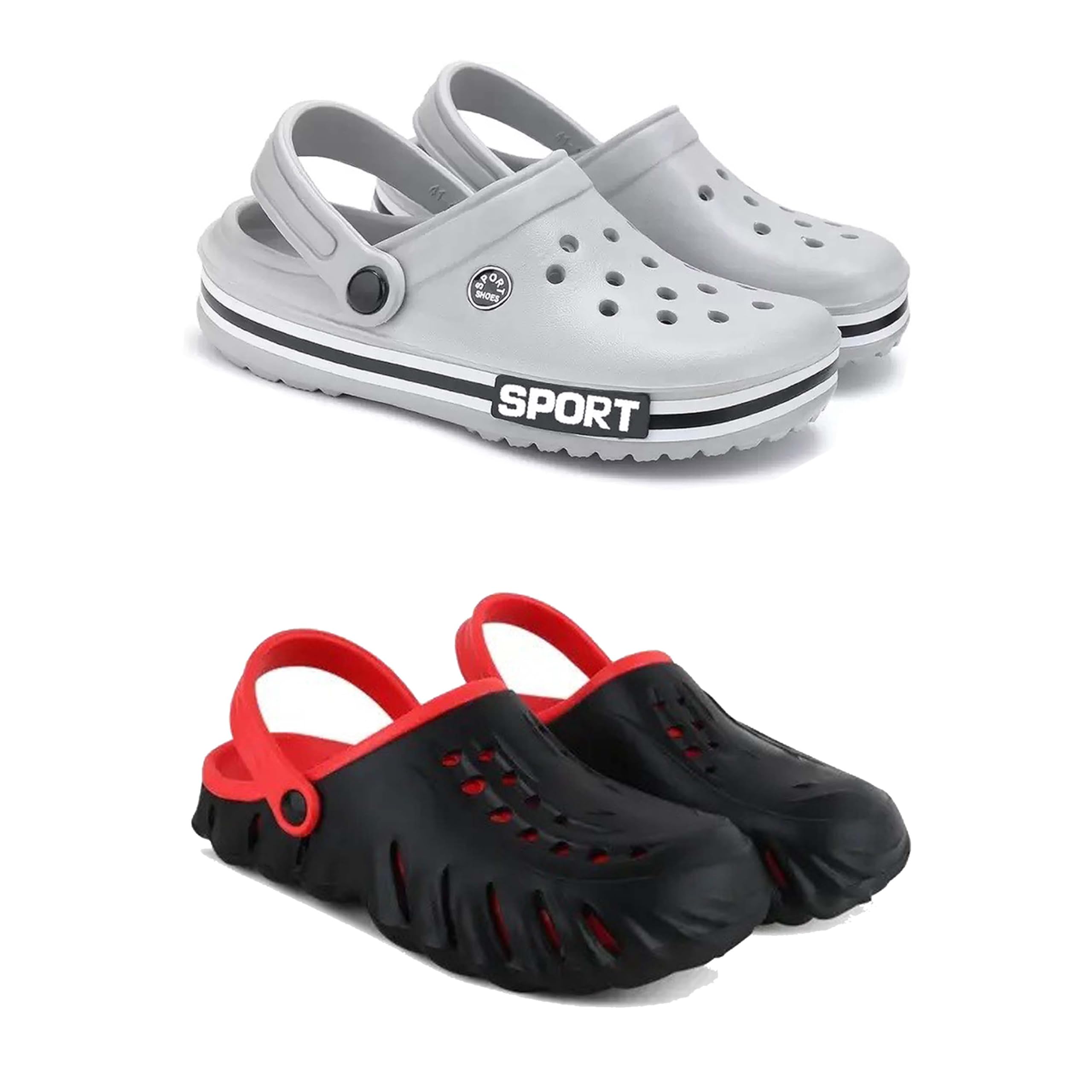 Men's Sandals Clogs| Lightweight Wear| Stylish & Easy to Wear For Men's PCV-SAN-(2-COMBO)-3016-3148