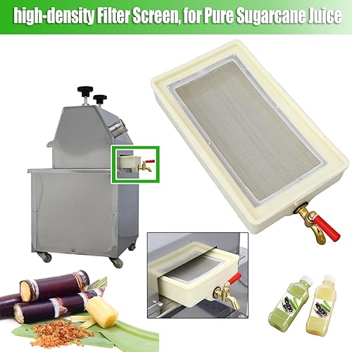 Miniatura 8 de INTBUYING Exprimidor de caña de azúcar de 110 V 1100 W, 3 rodillos de acero inoxidable eléctrico de caña de azúcar, extractor de jugo de caña de