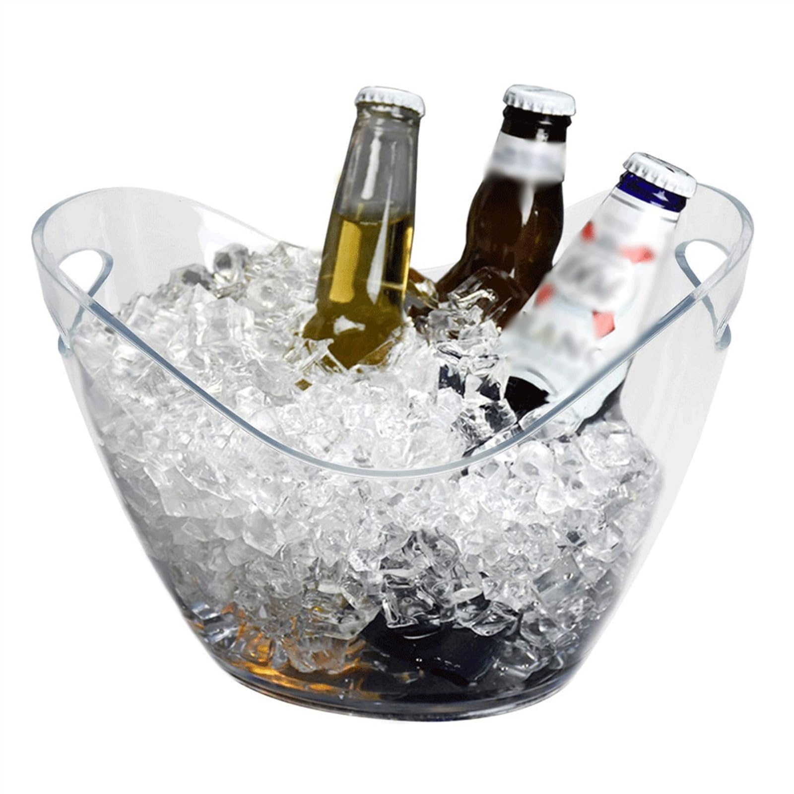 Cubo de Hielo Cubo de champán True Wine, Cubo Hielo Transparente for Interiores y Exteriores, for Bebidas for Fiestas, Capacidad for 4 Botellas Vino Cubo de Hielo frío para Barra