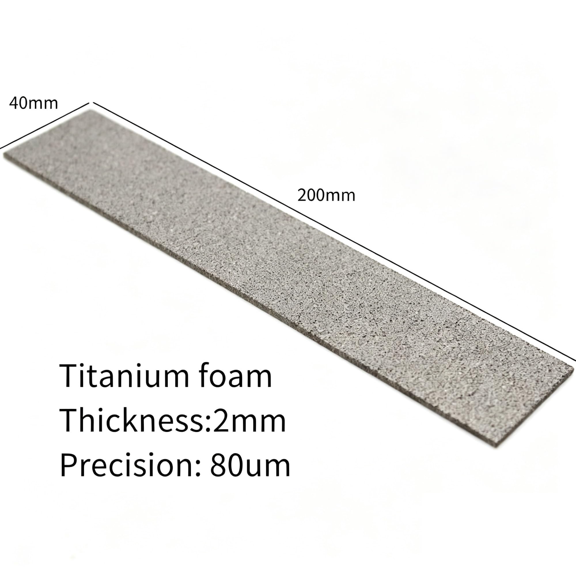 Płyta filtracyjna ze spieku tytanowego 200x40x2mm porowate podłoże anodowe 80um