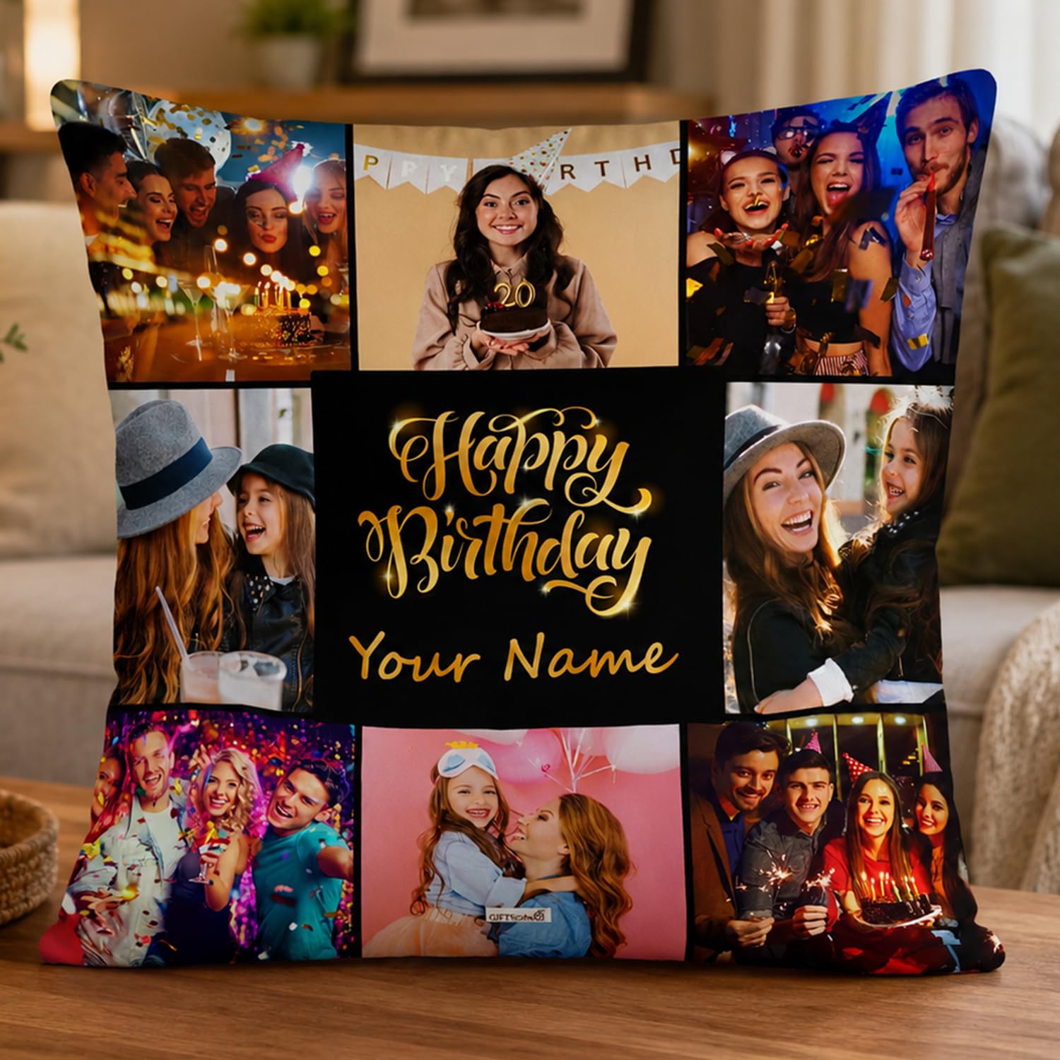 GiftsOnn Personalized Photo Pillow – Custom Picture & Text Cushion | Soft & Comfortable Gift for Birthday | Anniversary | Valentine’s Day | Home Decor.-image-36