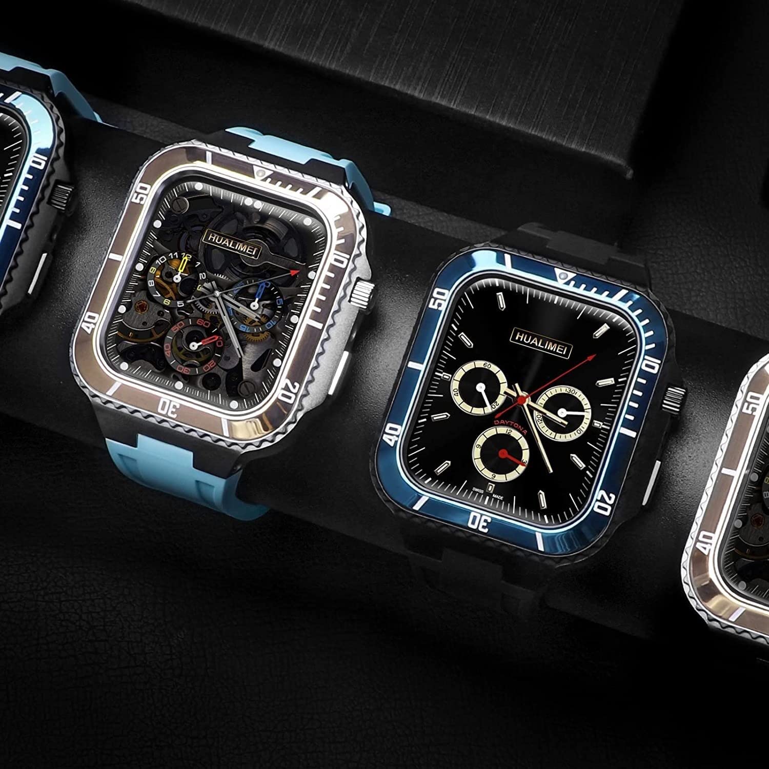 Modified Kit Metall-Uhrengehäuse mit Band, für Apple Watch Serie 8, 7, 44 mm, 45 mm, Edelstahl-Uhrenabdeckung + Armband, Nachrüst-Set, Zubehör, für iWatch 6, 5, 4, SE Serie