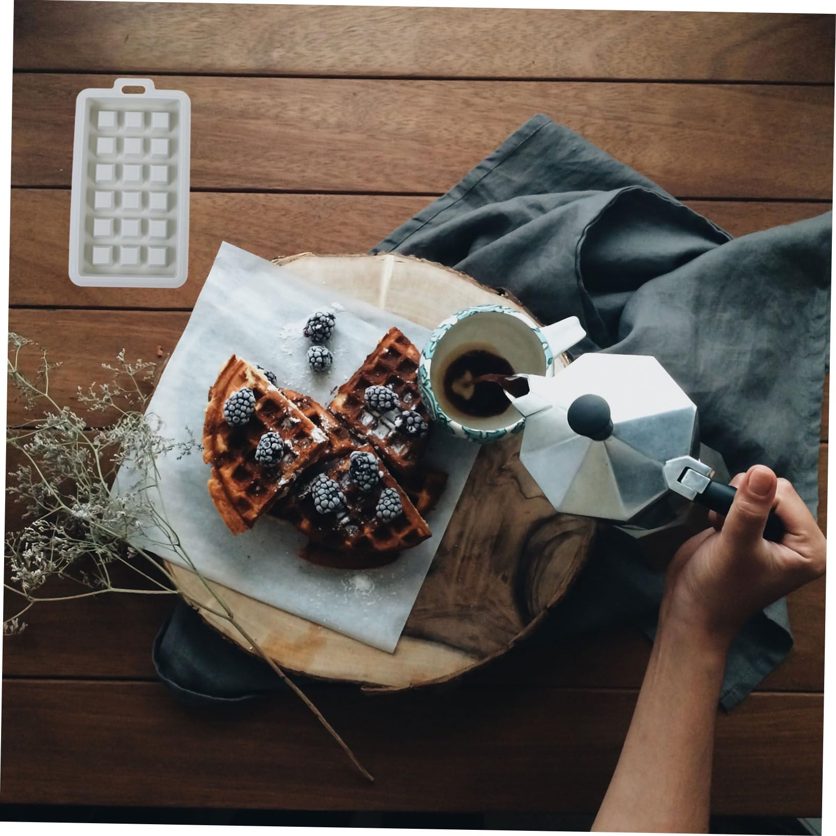 STOBAZA Diy Silicone Waffle Molds Cake Baking Molds Oven Safe Set for Diy Decorations