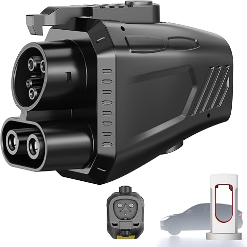 2026 actualizado para adaptador NACS a CCS, [máximo 500 A 1000 V] Adaptador de carga de vehículo eléctrico de carga rápida, adaptador de cargador