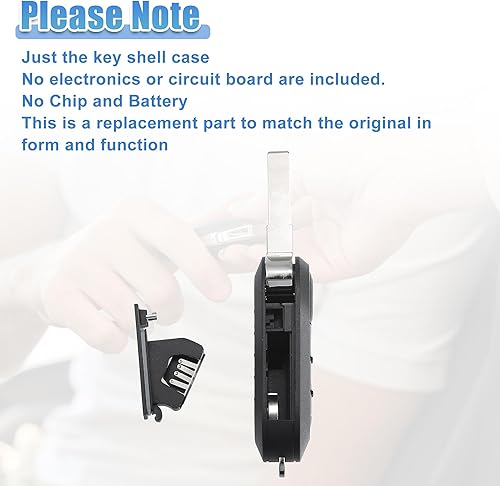 Miniatura 6 de ACROPIX Funda para llavero remoto de entrada sin llave con 3 botones para Ram ProMaster 1500 2500 3500 2015-2019 para Fiat Ducato Bravo 500L -