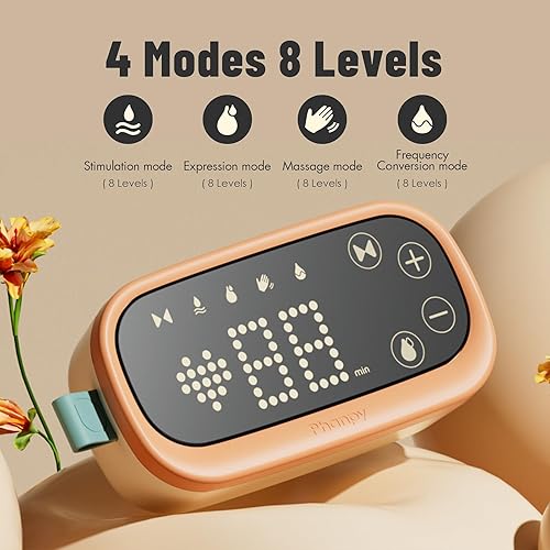 Miniatura 6 de E-Shine - Extractor de leche eléctrico doble, 4 modos, 8 engranajes, pantalla táctil de alto rendimiento, brida de 20241.102 in e inserto incluidos