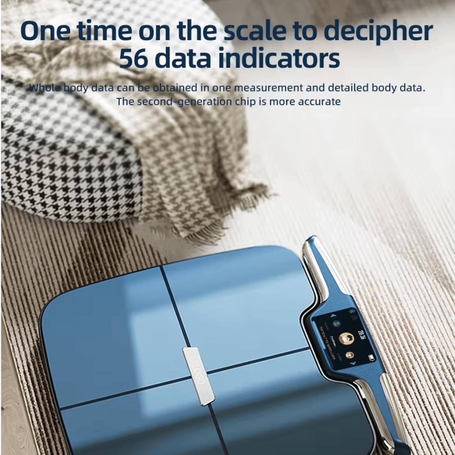 Bilancia Pesapersone Digitale Smart Professionale - Impedenziometrica, Scansione Corporea 56 Parametri con 8 Elettrodi, Precisione 0,05kg, App iOS/Android, Connessione Bluetooth e WiFi