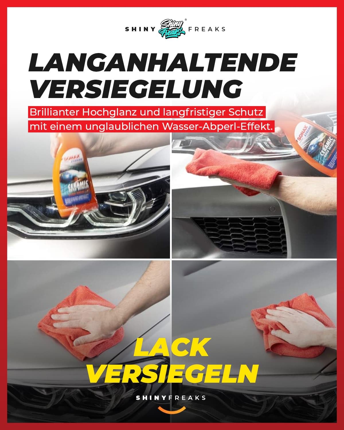 Auto Wascheimer Set 3,5GAL: Schmutzsieb & Deckel für die Auto Handwäsche + Sonax Shampoo + Sonax Detailer + Sonax FelgenBeast - schonende Reinigung für Lack & Felgen - Auto waschen | 11-teilig