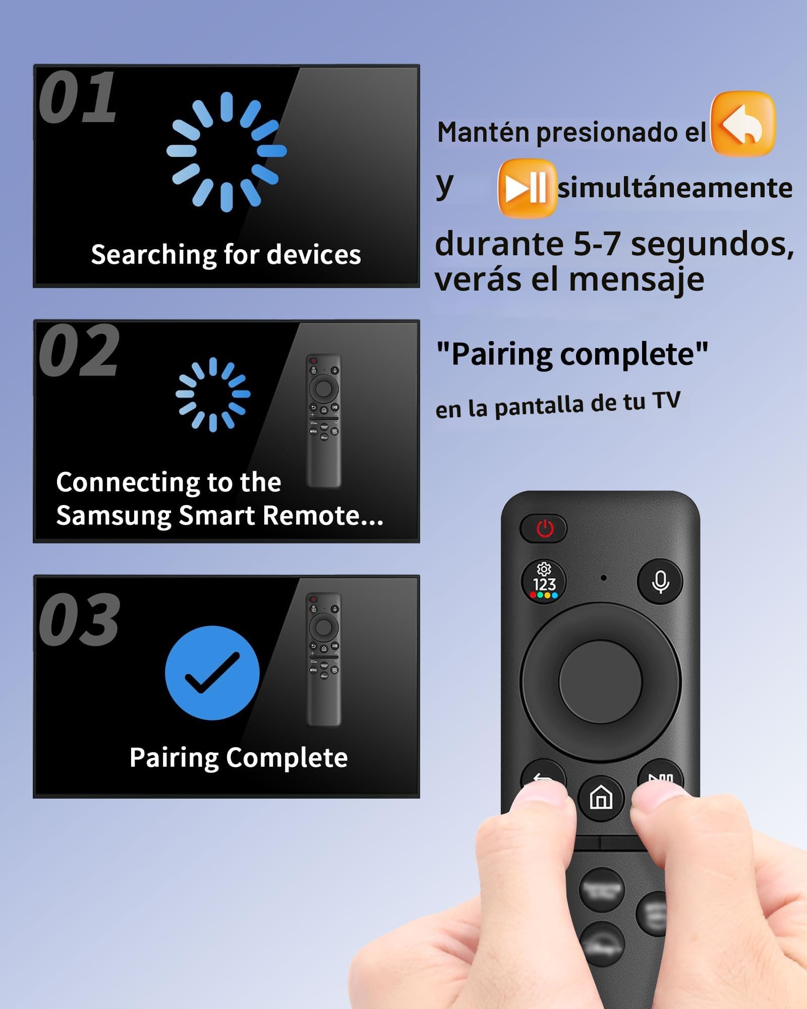 BN59-01432A Mando a distancia de repuesto para Samsung Smart TV, Universal para Samsung Smart TV, Neo LED, Smart 4K, HD, Negro