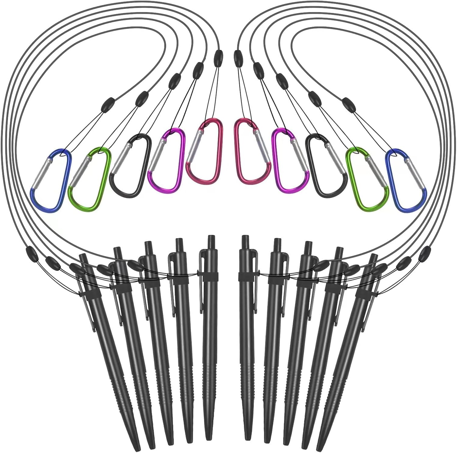 VOLYUVIC 10 Sets 20 Inches Pen Leash, Retractable Pen