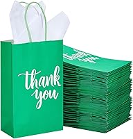 Vista 9 de DjinnGlory Paquete de 100 pequeñas bolsas de regalo de papel de agradecimiento azul marino con asas de 9 x 5.5 x 3.15 pulgadas para compras