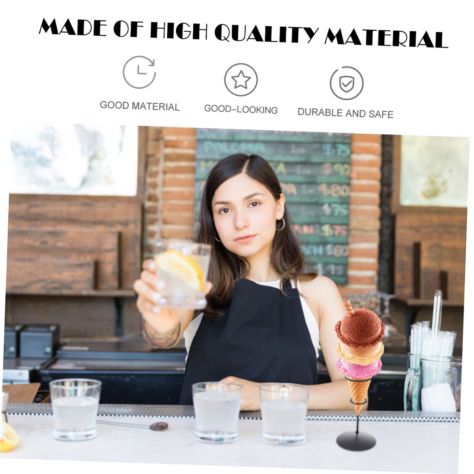 SOLUSTRE 1Pc Cupcake Display Rack Wrought Iron Ice Holder Creative Shape Stand for Easy Serving at Home Bakery Party Events Black