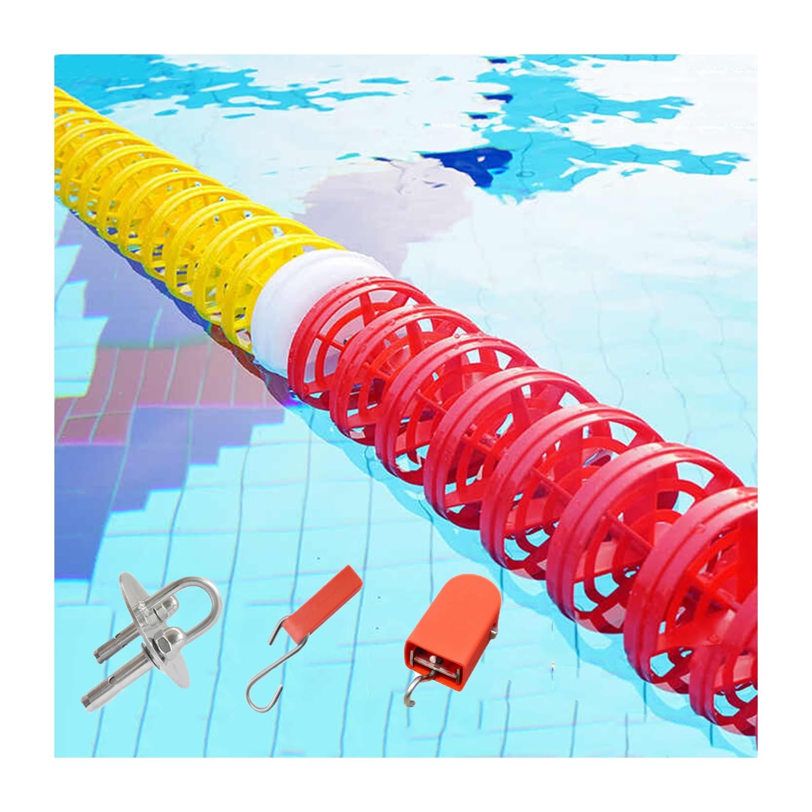 Corde de séparation en nylon durable de 9 m, barrière haute résistance pour plage et piscine