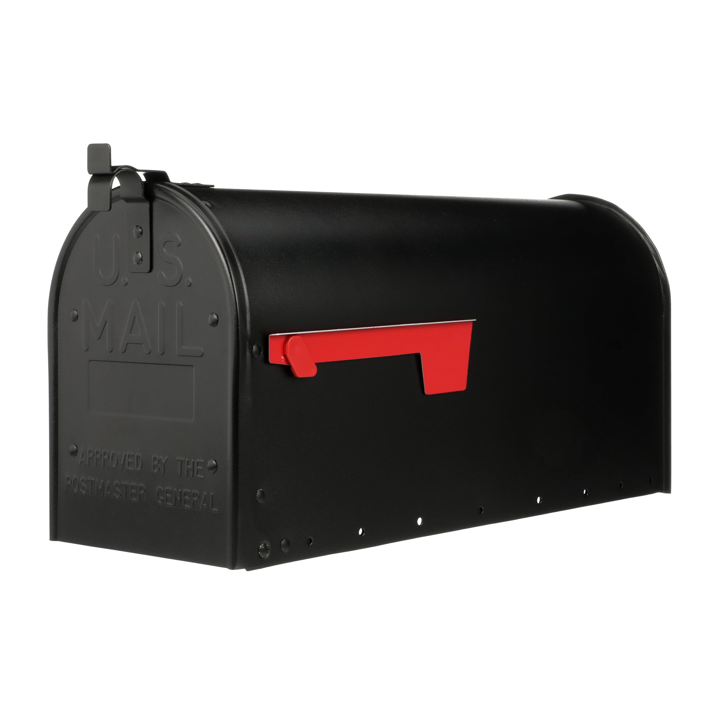 Architectural Mailboxes Admiral™ Rust-Proof Aluminum Metal Post Mounted Mail Box for Outside, Black, Large Curbside Mailbox, USPS Approved for Residential Delivery