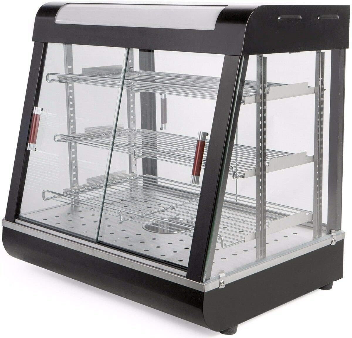 Ensue Commercial Countertop Food Warmer Restaurant Display Case 48" Heated Cabinet Pizza Pastry Cabinet Hotdog, Black