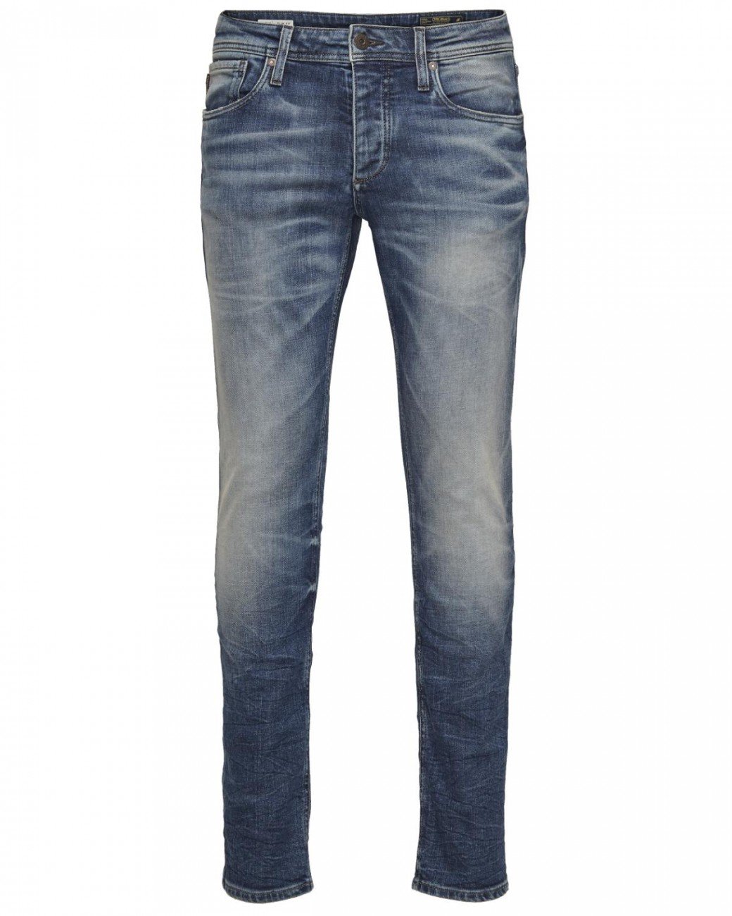 JACK & JONES Slim fit jeans voor heren Glenn ORIGINAL AM 817, zwart denim 1, 32W x 36L