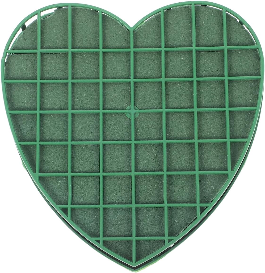 STOBOK Floral Foam Hearts, Heart Shaped Floral Foam Cage with 5 Suction Cups Base for Fresh or Artificial Flowers, Wedding Valentine Centerpieces, DIY Car Decor (Green, 12.2 x 11.4 in)