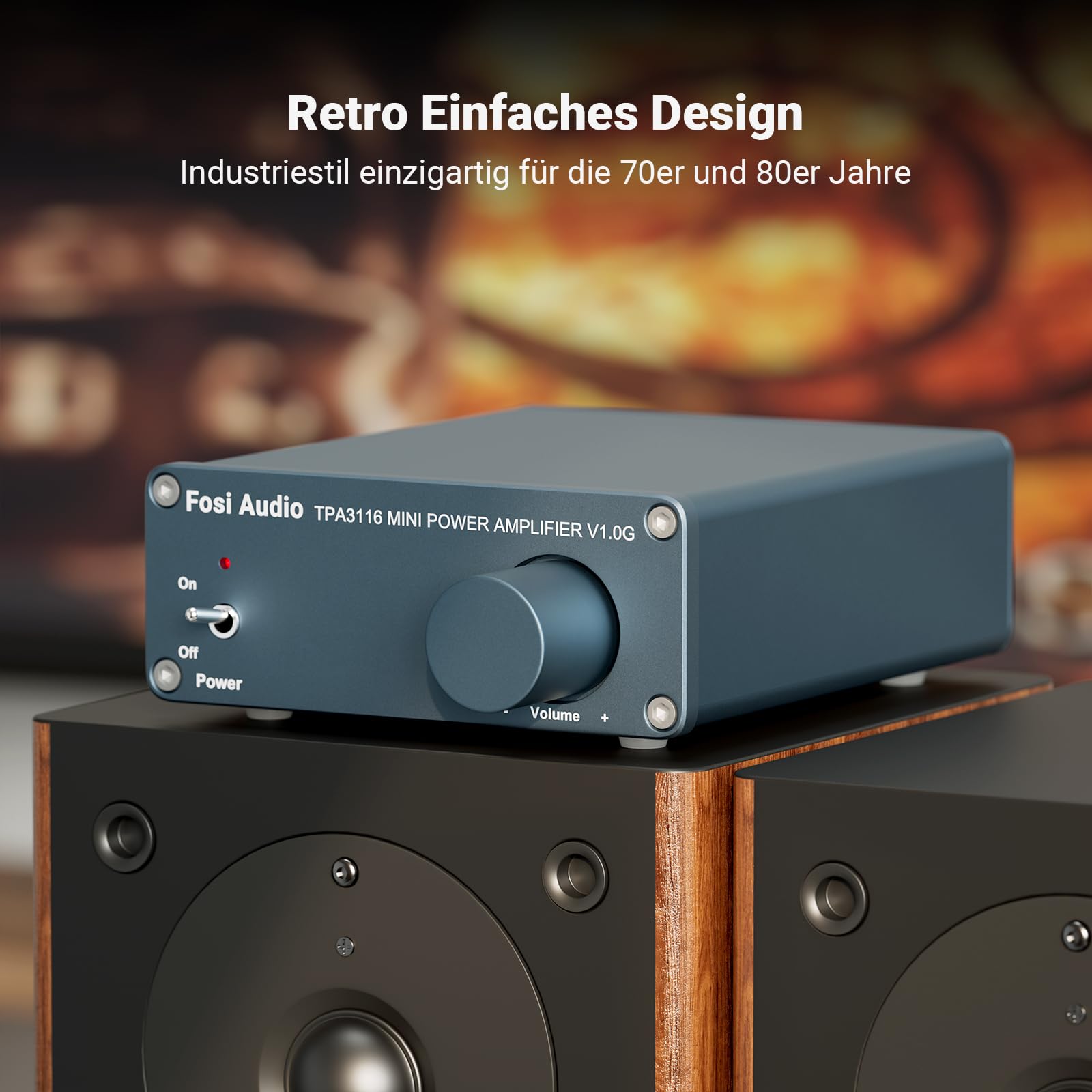 Fosi Audio V1.0G Mini Verstärker 50Wx2 Class D Stereo TPA3116 2 Kanal HiFi Verstärker