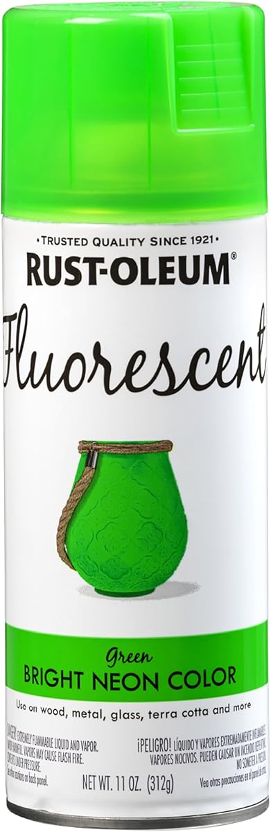 Rust-Oleum 342417 Specialty Fluorescent Spray Paint, 11 oz, Green