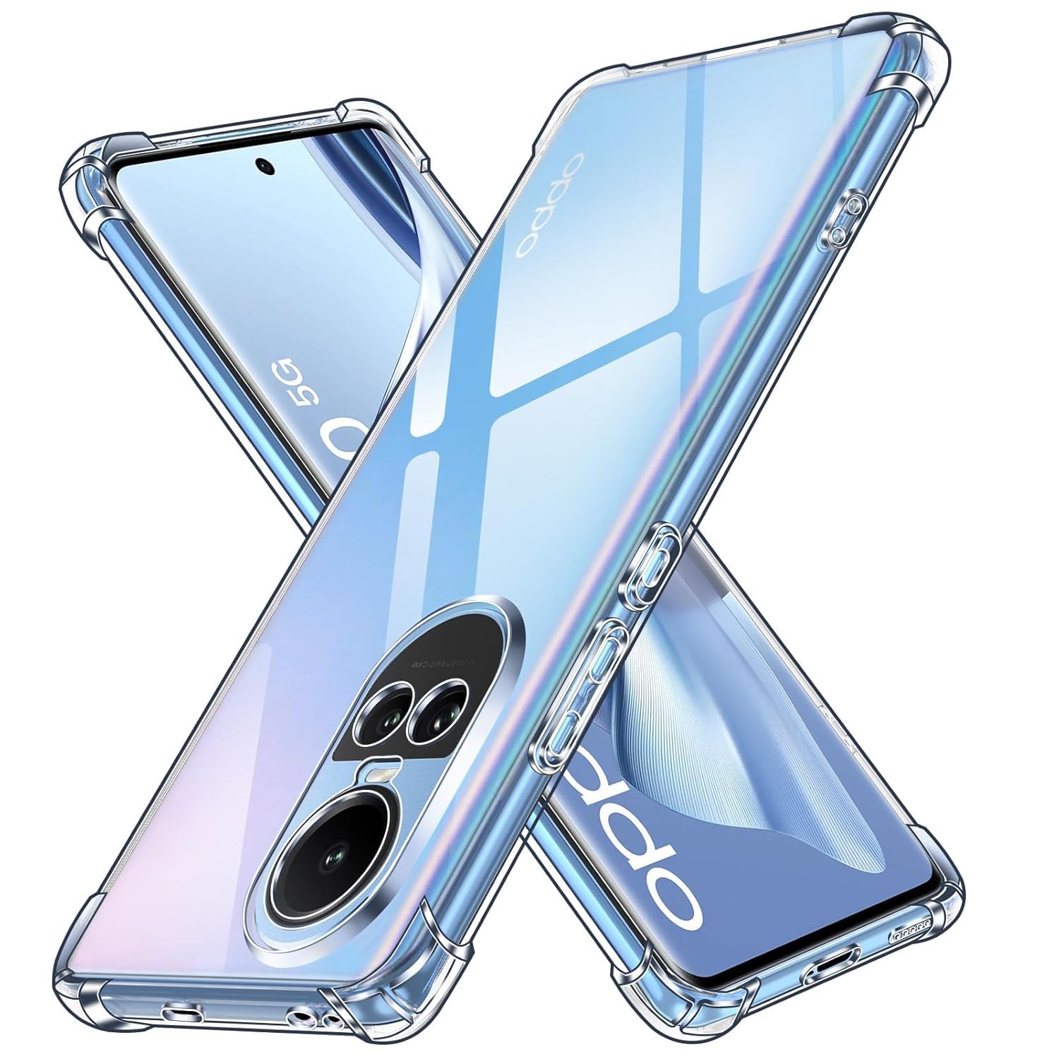 S-Hardline Transparent Crystal Clear Ultra Thin Bumper Soft Jelly Flexible Back Cover for Oppo Reno 10