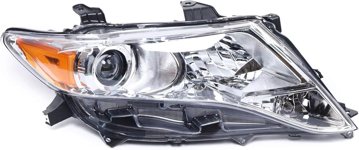 For Toyota Venza 2009 2010 2011 2012 2013 2014 2015 2016 Halogen Headlights Assembly, Left Side Driver Side Headlight, OE Replacement Clear Lens Headlamps