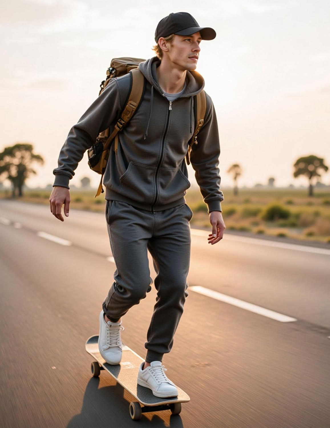 Athletic Men's 2 Piece Set Hoodie Casual Tracksuits Sweatsuit Full Zip Long Sleeve Jogging Suits - Image 5