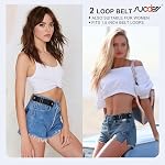 SUOSDEY 2 Pack Non ceintures de ceinture pour hommes femmes, ceinture latérale élastique extensible réglable 1.5 Boucles de ceinture de pouce