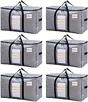 Vista 49 de TAILI - Bolsas de mudanza extra grandes, paquete de 4 bolsas negras resistentes para almacenamiento con ventana visible, asas envolventes