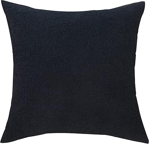 Miniatura 6 de TangDepot Paquete de 2 fundas de almohada de lujo de imitación de piel de oveja sintética, fundas de almohada cuadradas, fundas de almohada