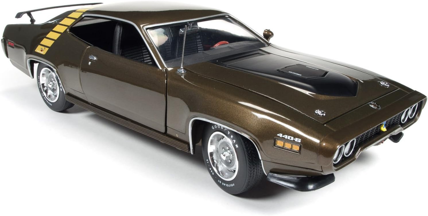 1971 Plymouth Roadrunner Hardtop Tawny Gold Limited Edition to 1002pcs 1/18 by Autoworld AMM1063 by Plymouth