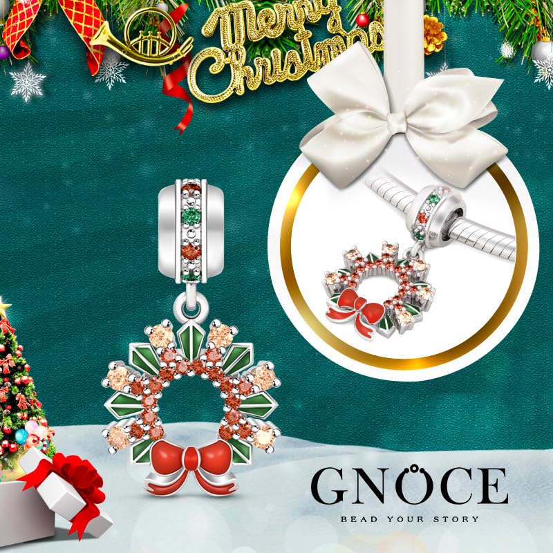 Image of GNOCE Christmas Charm Sterling Silver Pendant Bead