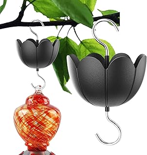 Jisoudia Ant Moat Hooks | Flower Shape Leakproof Ant Guard for Hummingbird & Oriole Feeders,Ant Guard Feeder Accessory Hooks for Hummingbird & Oriole Feeders, Moat Hook for Outdoors Wildlife