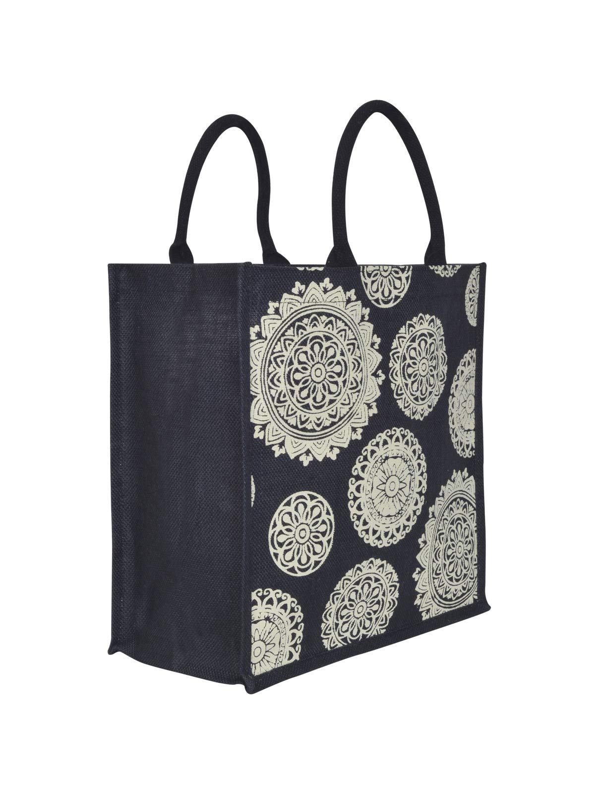 Jute Cottage Women Hand Bag Eco-Friendly Floral Chakra Print Zipper Multipurpose Bag | 14 in x 14 in x 8 in (B07KFJ1GRG) Amazon Price History, Amazon Price Tracker