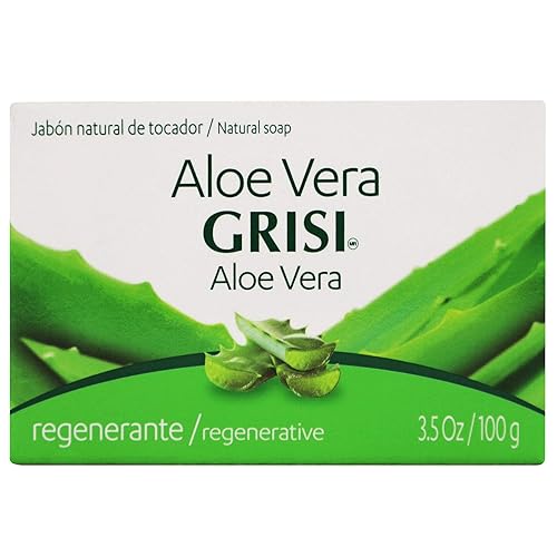 6pk - Jabón de Aloe Vera - Jabón de Sávila - Grisi (3.5 oz X 6 unidades)