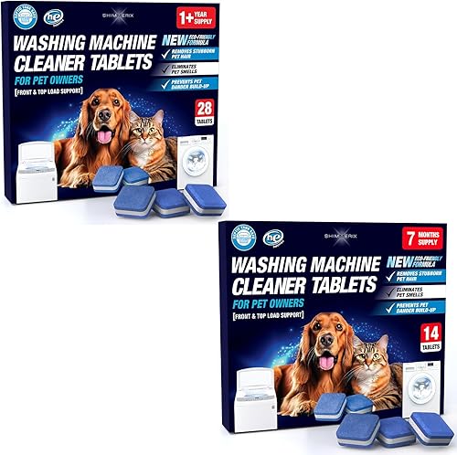 Miniatura 10 de Washing Machine Cleaner Pro Tablets para dueños de mascotas, paquete de 56, lavadora de carga frontal y superior, limpieza profunda, segura