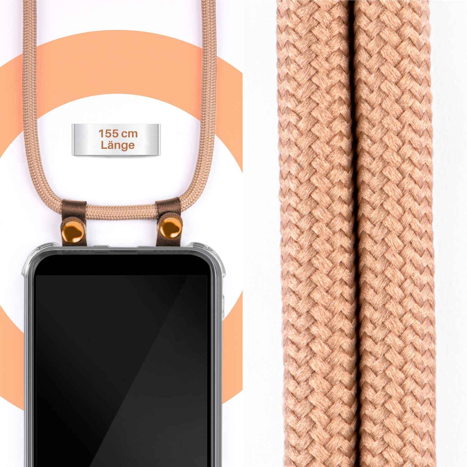 Moex Collana Per Cellulare Compatibile Sony Xperia XZ1 Compact - Custodia Silicone Con Cinturino Regolabile Oro - 2