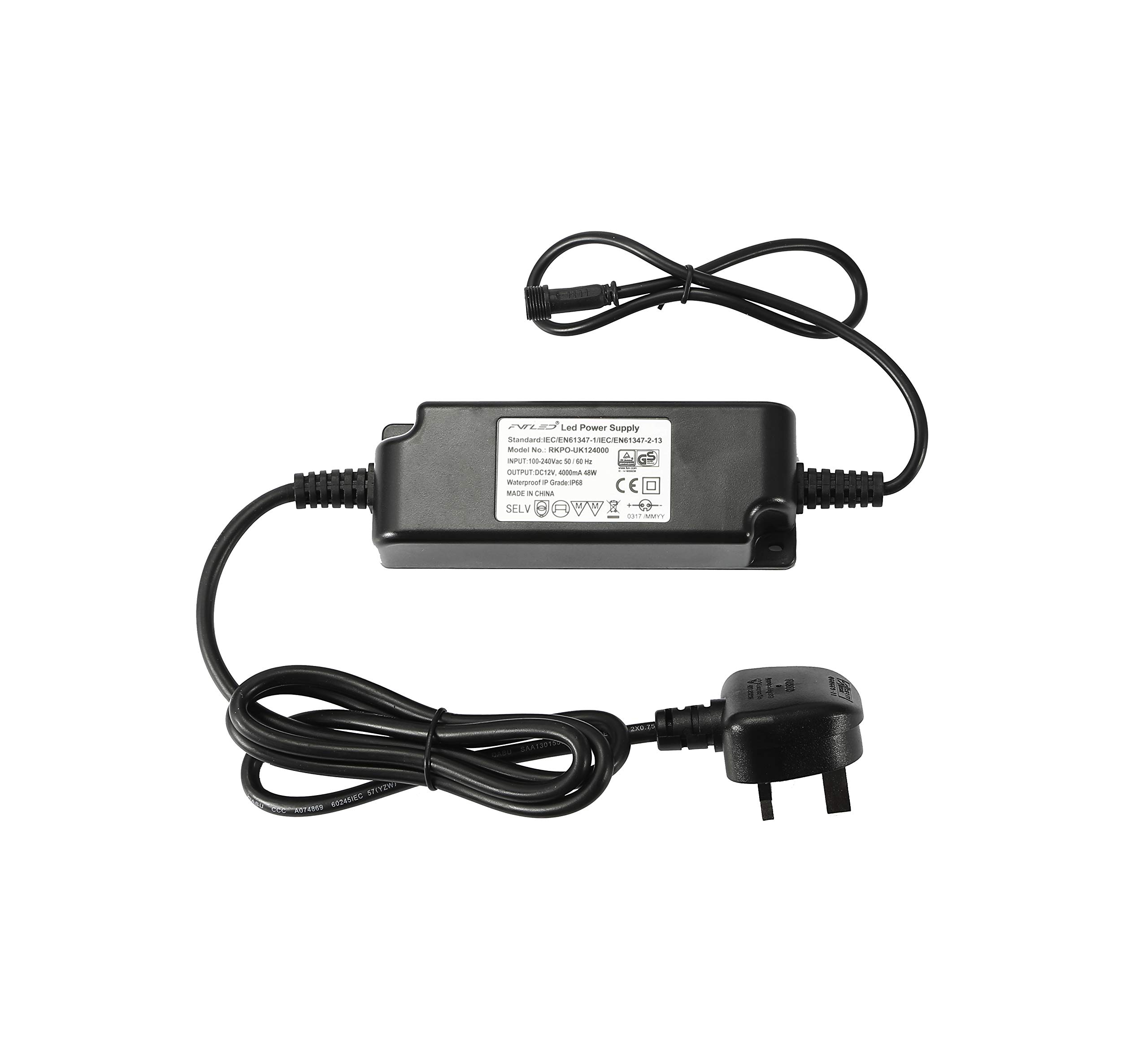 INDARUNWaterproof IP67 DC12V Power Supply 48W for FVTLED Led Decking Light