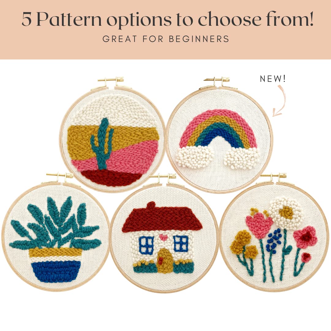 Punch Needle Kit for Beginners Includes Punch Needle, Monks Cloth, no