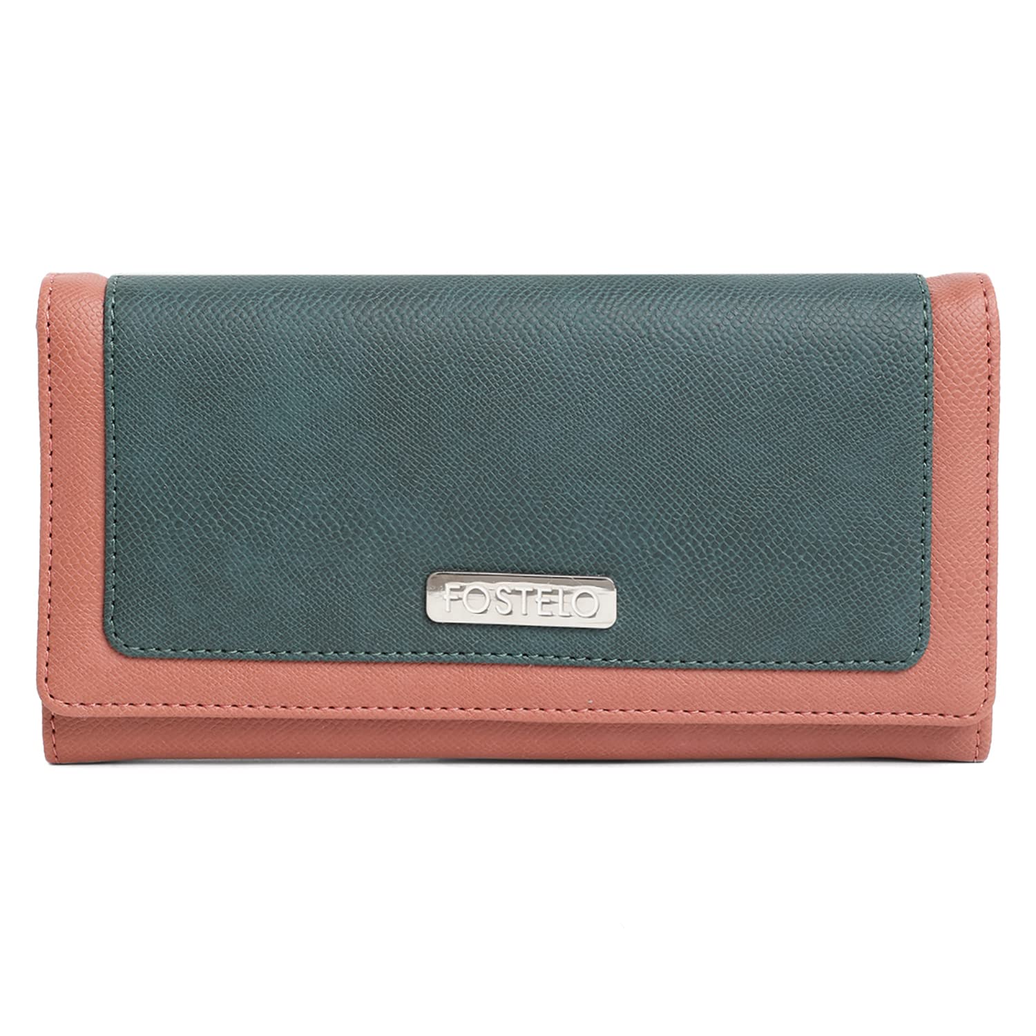 FosteloWomen's Faux Leather Three Fold Wallet (Medium)