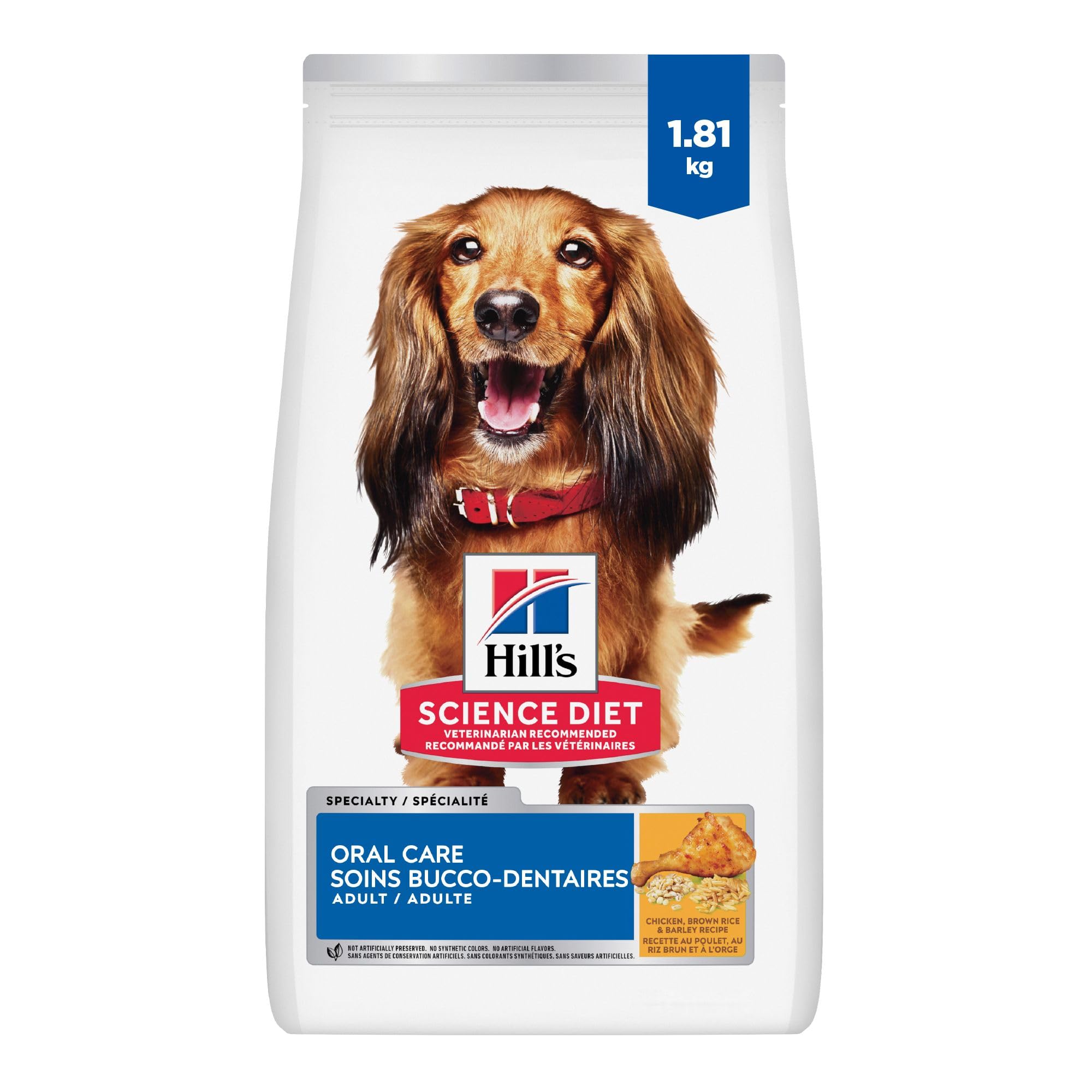Hill's Science Diet Adult Oral Care Chicken, Rice & Barley Recipe Dry Dog Food 1.81 kg Bag image 2