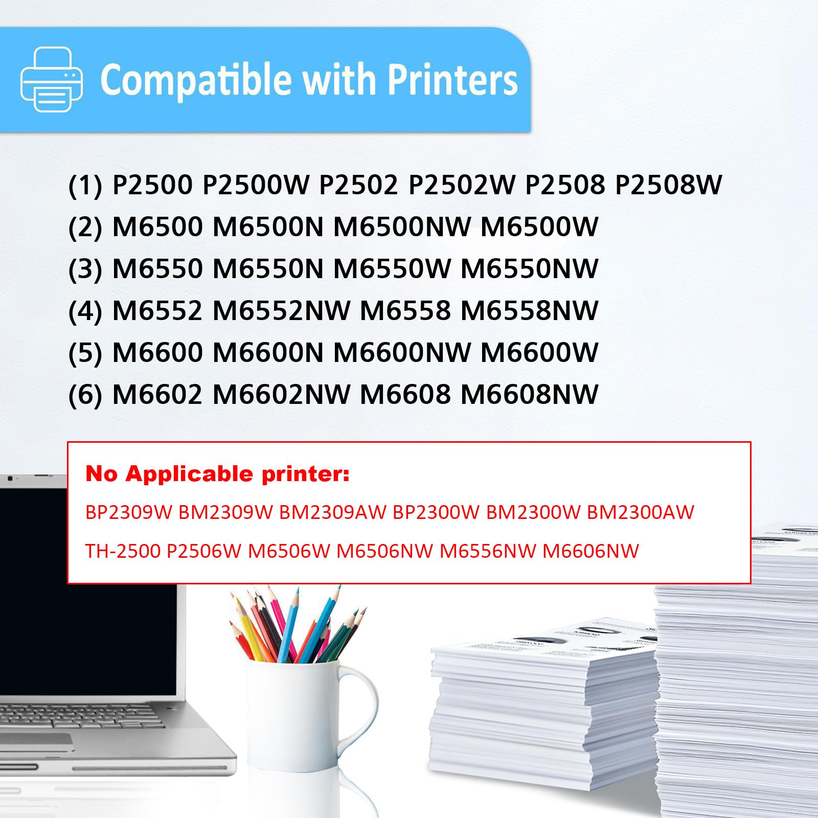 Meagiis PA-210 PA210 tonercartridge compatibel met PANTUM PA-210 PA210 toner voor P2502W P2500W P2508W M6500NW M6500W M6550NW M6558NW M66008NW M66008 FDW (2 zwart, 1600 pagina's