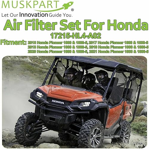 Miniatura 6 de 17215-HL4-A02 Filtro de aire para Honda Pioneer 2016 2017 2018 2019 2020 2021 Honda Pioneer 1000 1000-5 Reemplazo del juego de filtros de aire
