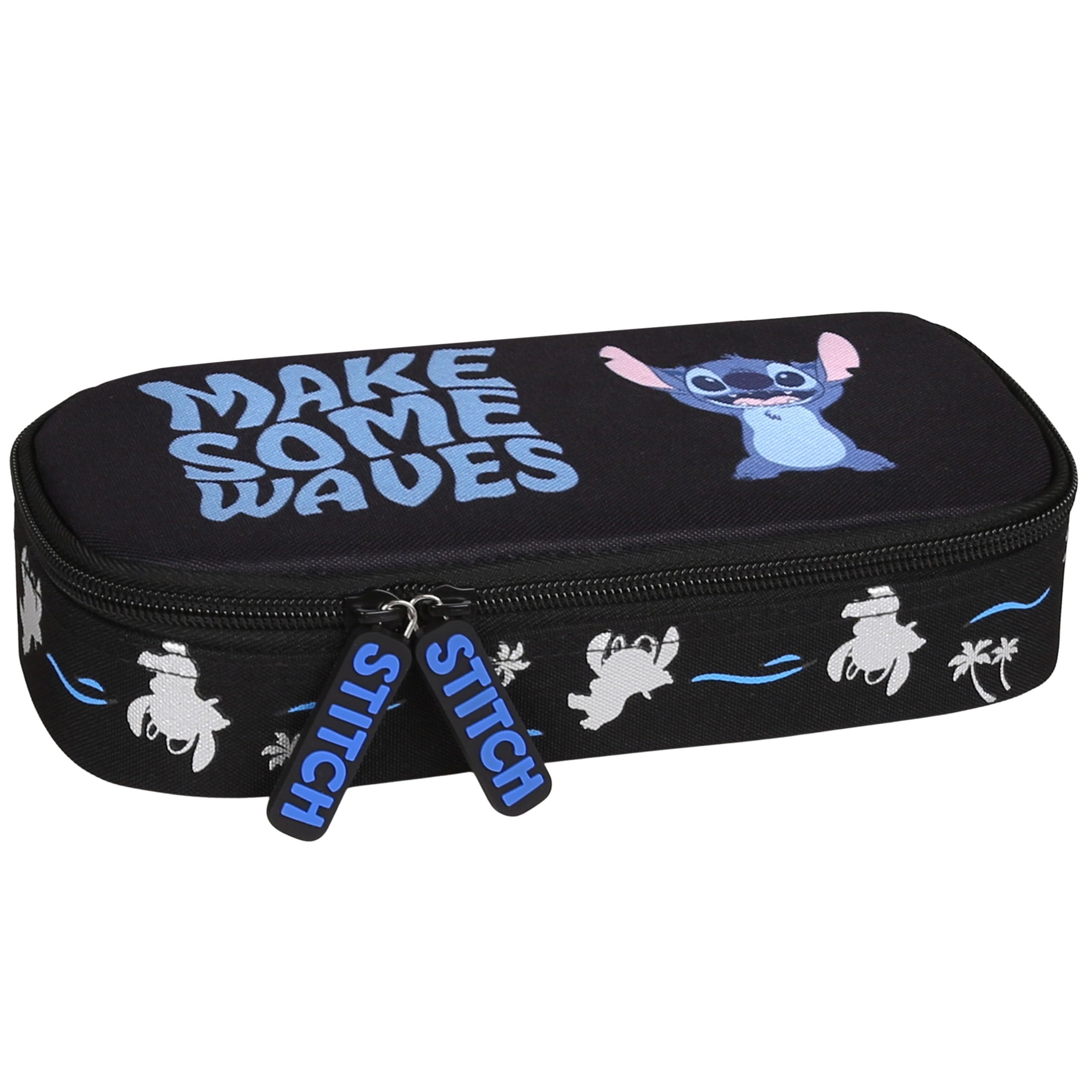 sarcia.eu Disney Stitch Compartment School Pencil case, Sachet for Girls, Black 5x22x10cm (Stitch Compartmental D)