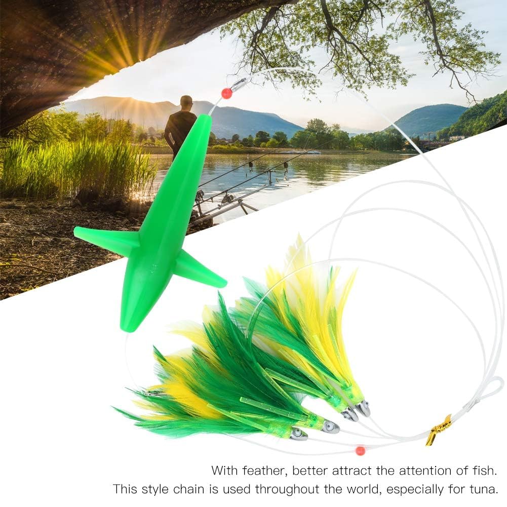 HERCHR Señuelos De Pesca De Trolling, Schwertfisch Pluma Atún Artificial Pesca Señuelo Tease Gran Señuelo Cebo Accesorios para Mahi, Atún, Wahoo Y Más