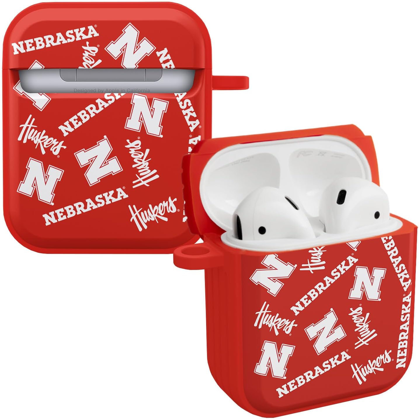 Affinity Bands Nebraska Huskers HDX Case Cover Compatible with Apple AirPods Gen 3 (Classic Black)