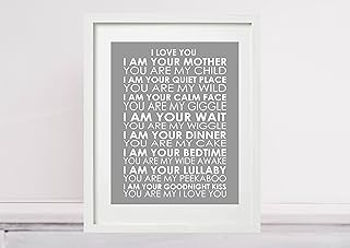I AM YOUR MOTHER YOU ARE MY CHILD Inspiring Quote Art Unframed Print Poster Canvas Framed Frame A4 A3 A2 A1