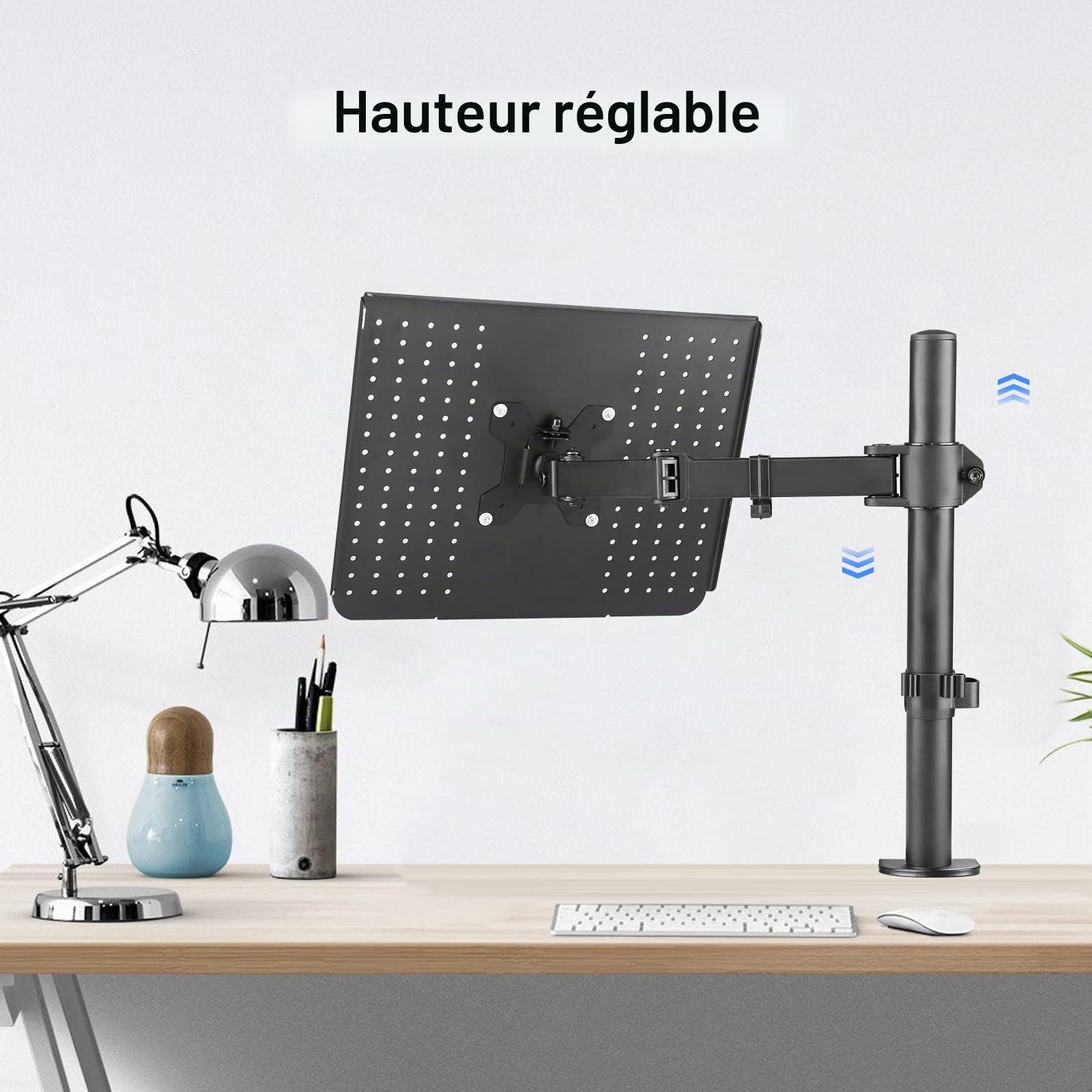 Suptek Support Ecran PC Bras pour Écran LCD LED 13-27 Pouces Ordinateur Portable 17 Pouces 360° Rotation
