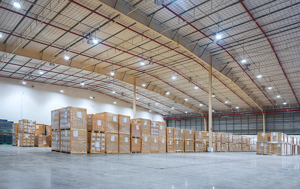 LED Hallenstrahler 200/160/120W HighBay, 174 lm/W 4000/5000/5700K | Leistung & Lichtfarbe einstellbar, Abstrahlwinkel 90°, blendarm, UFO Hallenleuchte, Industrielampe, 5-Jahre Garantie
