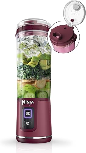 Miniatura 23 de Ninja Blast Batidora portátil, inalámbrica, recipiente de 18 onzas, licuadora personal para batidos y licuados, sin BPA, tapa a prueba de fugas y